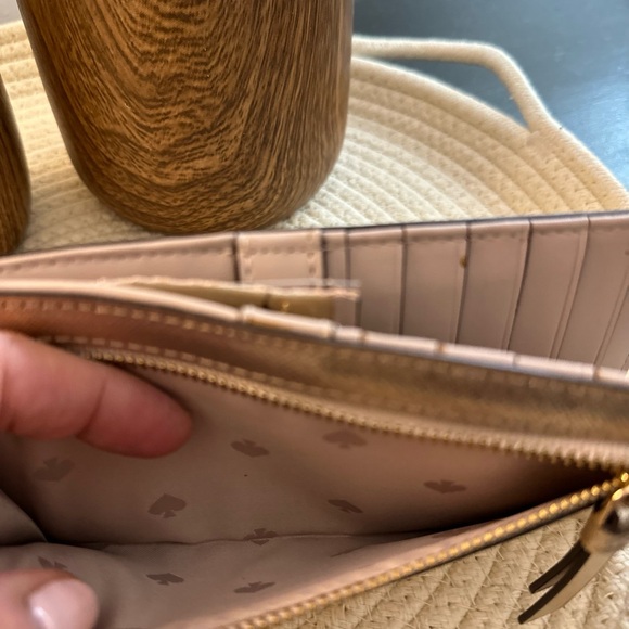 Kate Spade Metallic Gold Slim Wallet - Picture 6 of 10